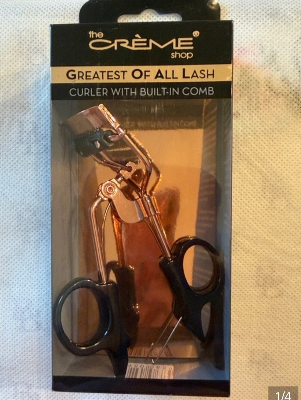 The Crème Shop Greatest Of All Lash Curler — Rose Gold with Black Handles